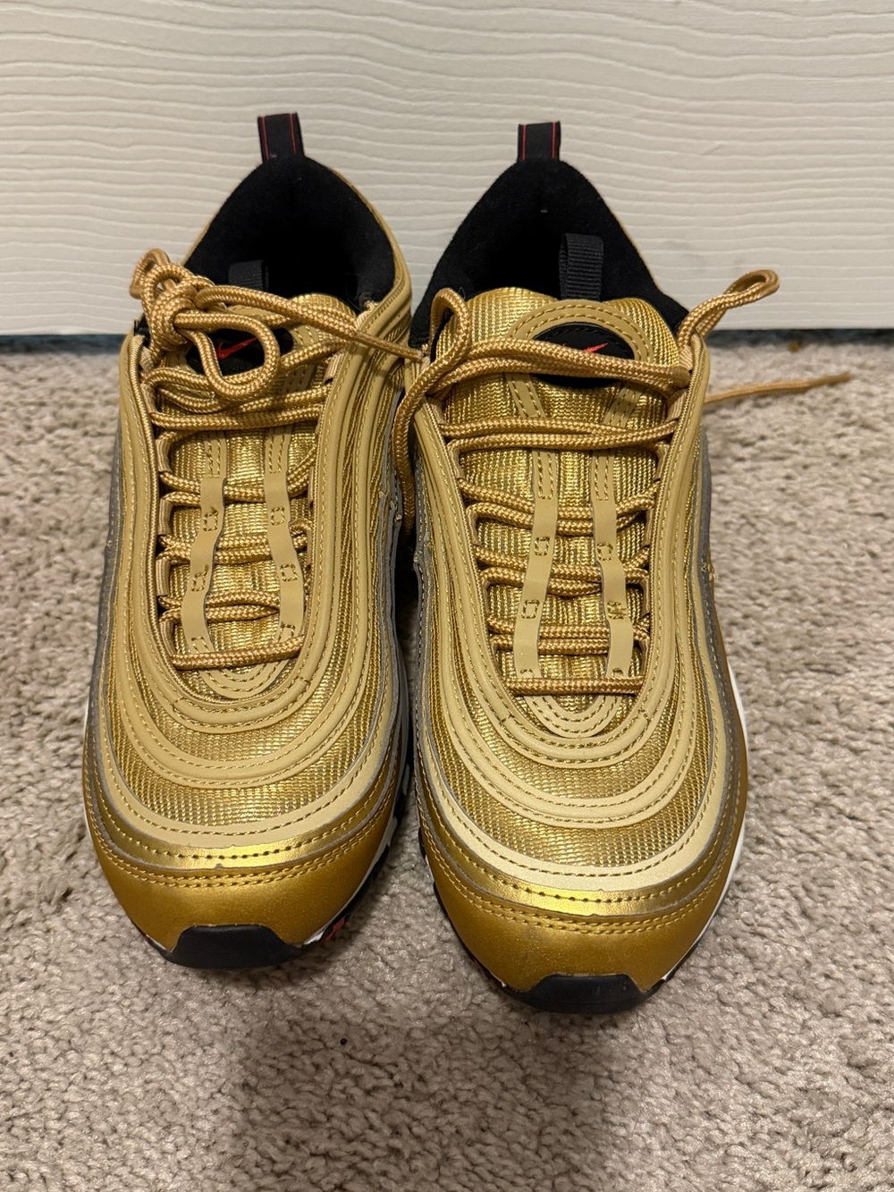 Nike Metallic Gold and Black Sneakers